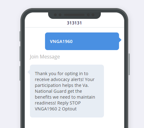 Text to Opt-in to VNGA Alerts