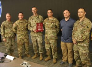 The Chesterfield-based Detachment 1, Charlie Company, 2nd Battalion, 245th Aviation Regiment receives the Army National Guard East Region Unit of the Year award for Fiscal Year 2022 April 19, 2023, in Richmond, Virginia.