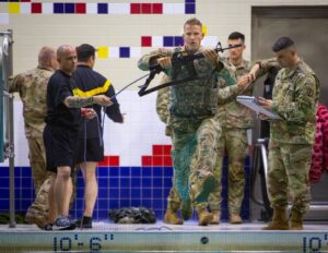 The Virginia National Guard’s Staff Sgt. Dan Abbott competes in the 2023 Army National Guard Best Warrior Competition at Joint Base Elmendorf-Richardson, Alaska.