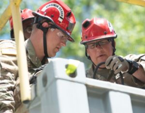 Virginia National Guard Soldiers and Airman conduct mass casualty training ahead of a collective training exercise May 21, 2024, at Fort Barfoot, Virginia.