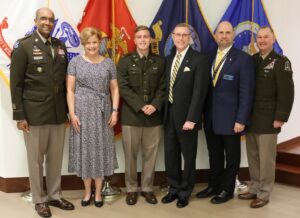 The Pulket Family is recognized as the Virginia War Memorial Military Family of the Year at the Commonwealth’s Veterans Day Ceremony Nov. 11, 2024, at the Virginia War Memorial Richmond, Virginia.