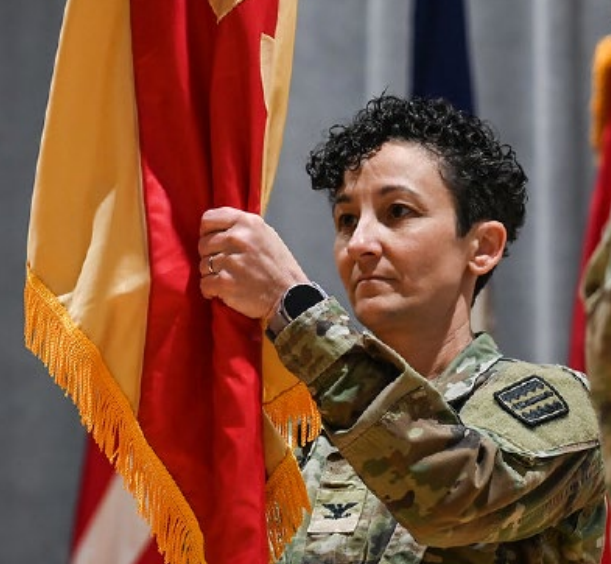Col. Alyssa Y. Astphan takes command of the Virginia Army National
Guard’s Virginia Beach-based 329th Regional Support Group from Col.
Juanita F. Rohler April 19, 2026, at Fort Pickett, Virginia. Brig. Gen. Charles B. Martin Jr., VaARNG commander, presided over the ceremony.